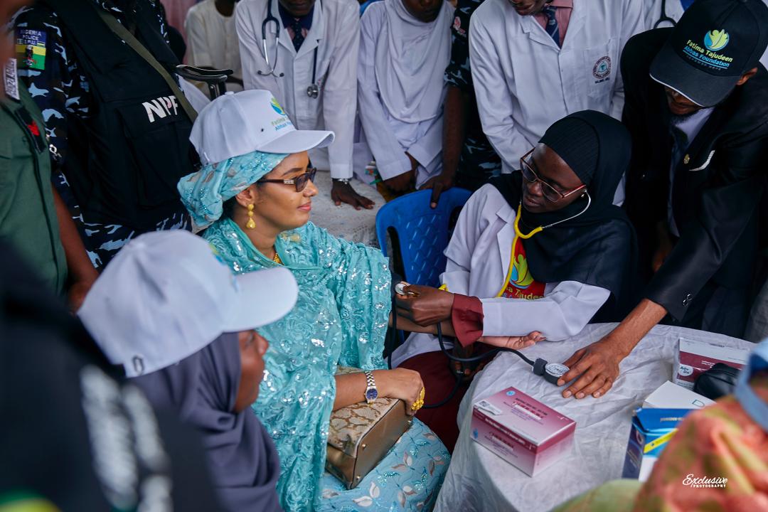 Medical outreach blood pressure checkup