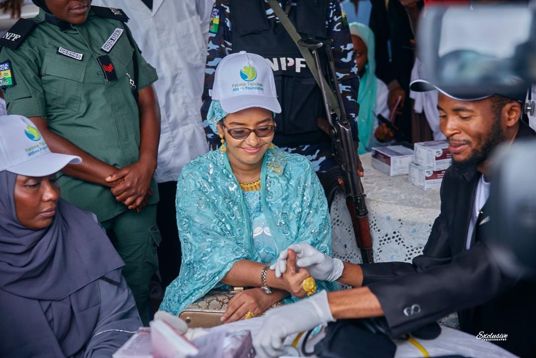 Hajiya Fatima Tajudeen Abbas at medical outreach