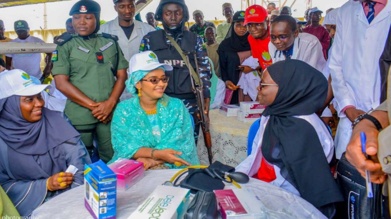 Medical consultation at outreach event